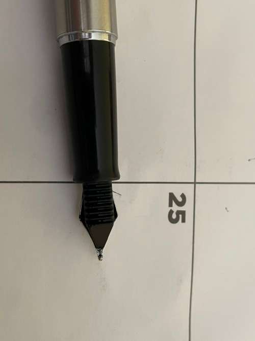 Waterman Hemisphere Fountain Pen Medium Nib - Chrome satin Brush Finish