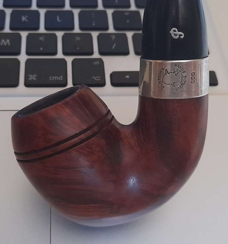 Peterson Sherlock Holmes Baskerville Briar 9mm Pipe - Silver mounted - Bargain