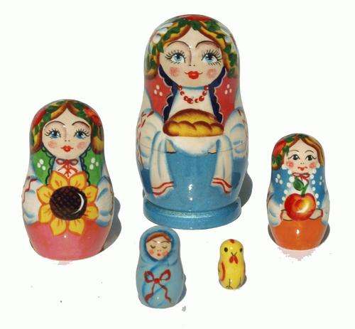 Set 5 units Russian Nesting Doll Matryoshka Unique Gift Ideas for Women, Girls