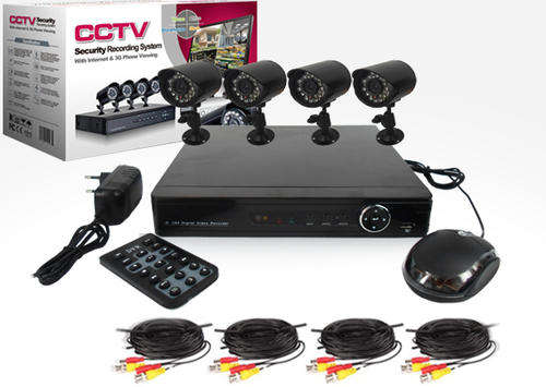 4 Camera CCTV Security Recording System With Internet & 3G Phone Viewing