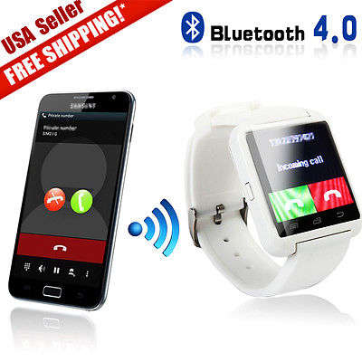 White U8 Smart Wrist Watch Bluetooth Phone Mate For iOS Android iPhone Samsung