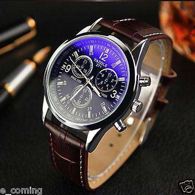 Moda Men's Date Leather Stainless Millitary Sport Quartz Wrist Watch. Rejoy * Local Stock *