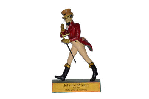 Johnny Walker Figurine with wooden base