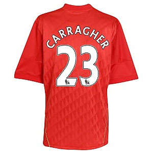 STOCK CLEARANCE SALE !!! 2011 LIVERPOOL HOME SHIRT +CARRAGHER 23+X LARGE OR MEDIUM,+ SHIPPING
