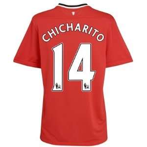 2011-12 MANCHESTER UNITED HOME SHIRT +CHICHARITO 14+SIZE MEDIUM ONLY + FREE SHIPPING
