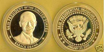 Barack Obama 44th Presidential 24KT GP  Gold coin
