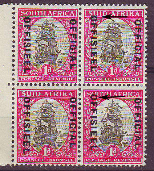 South Africa-varieties and errors   - see scan