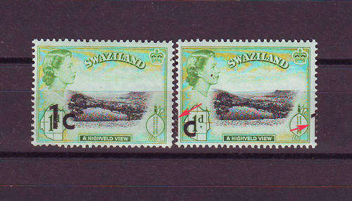 Swaziland - QEII varieties -see scan