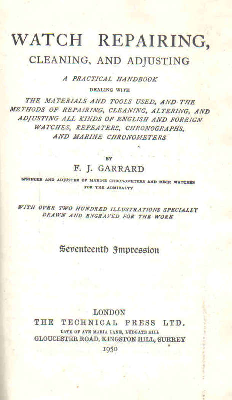 Watch Repairing --- FJ Garrard