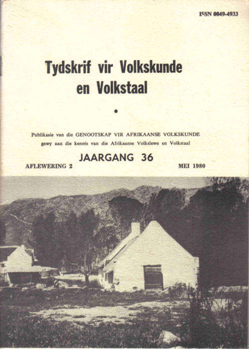 Tydskrif vir Volkskunde en Volkstaal   ---   13 Uitgawes