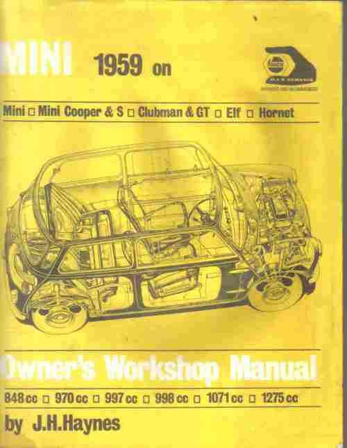Mini Owner's Workshop Manual 1959 On  ---  Haynes