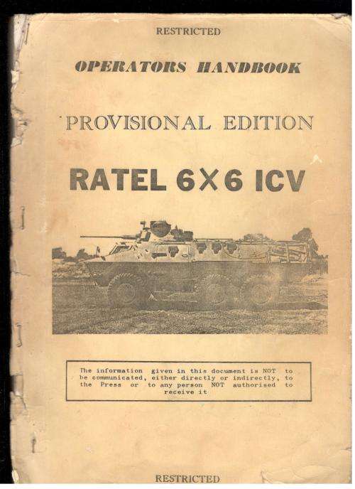 Ratel 6 X 6 ICV - Operators Handbook