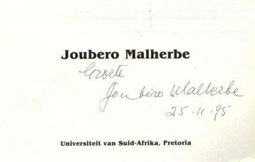 Refrein  -- Joubero Malherbe  -  Geteken