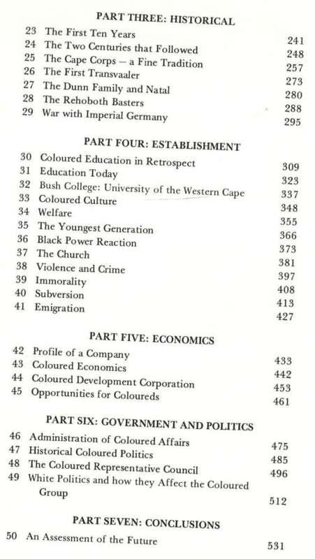 Coloured - A Profile of Two Million South Africans  --  Al J Venter
