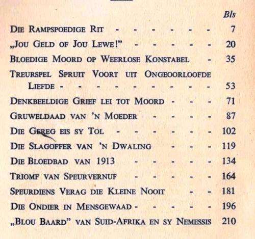Ware Suid-Afrikaanse Moordverhale  --  Johann van der Post