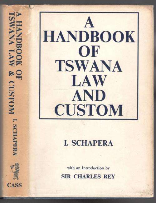 A Handbook of Tswana Law and Custom  --  I Shapera