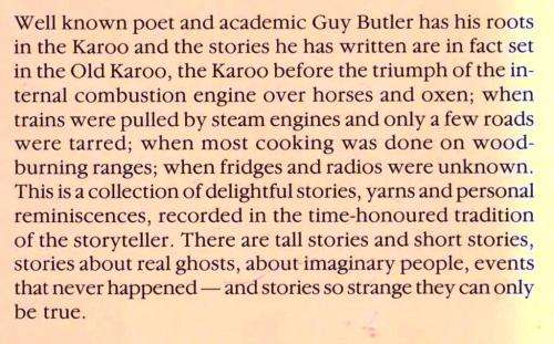 Tales from the Old Karoo  -  Guy Butler