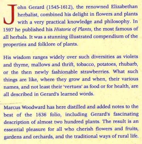 Gerard's Herbal  --  John Gerard / Marcus  Woodward