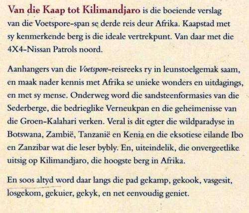 Van Die Kaap tot Kilimandjaro  -  Johan Badenhorst
