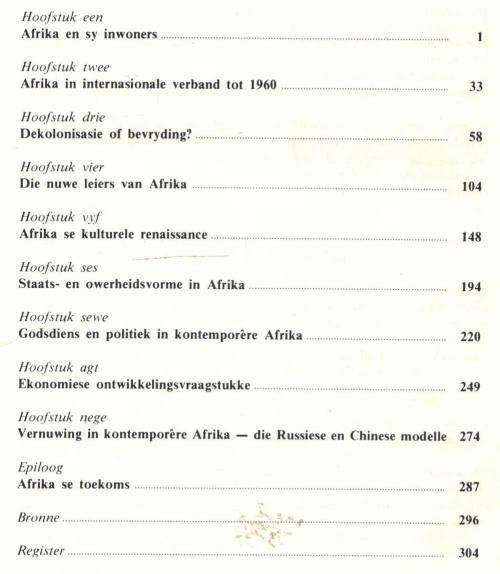 Moderne Afrika - A P J van Rensburg