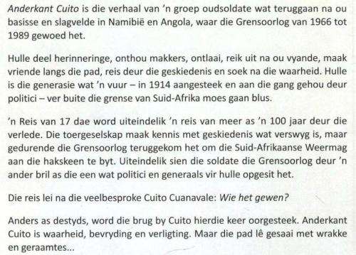 Anderkant Cuito  -- L J Bothma  - 'n Reisverhaal van die Grensoorlog  -  Geteken