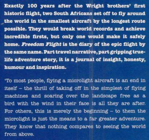 Freedom Flight  -  Alan Honeyborne and Ricky De Agrela