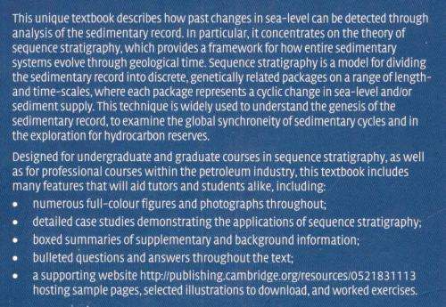 The Sedimentary Record of Sea-level Change  -  Angela L Coe