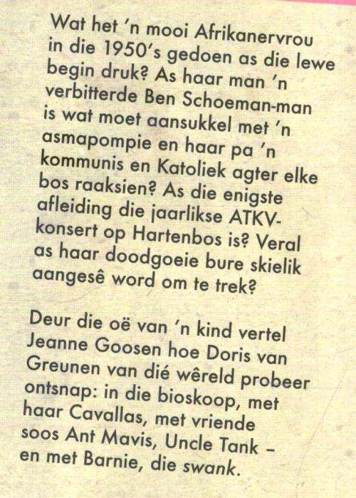 Ons is nie Almal so nie  --  Jeanie Goosen