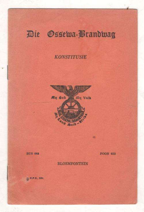 Die Ossewa-Brandwag  -  Konstitusie