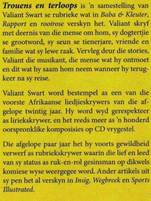 Trouens en Terloops  --  Valiant Swart
