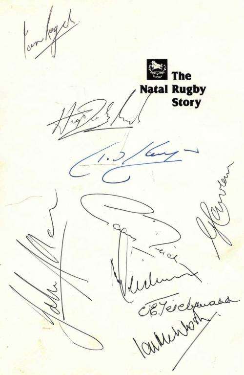 The Natal Rugby Story - Alfred Herbert --  With several  Autographs