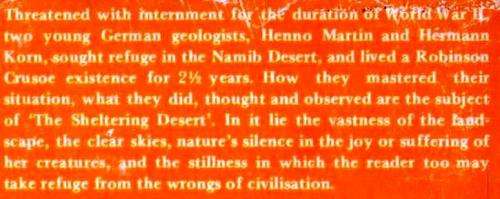 The Sheltering Desert  --  Henno Martin