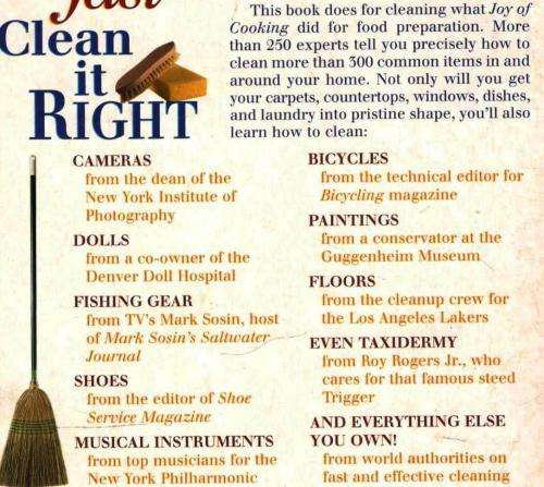 Clean it Fast Clean it Right  -  Jeff Bredenberg