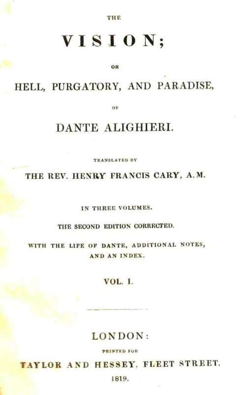 The Vision of Dante  --  1819
