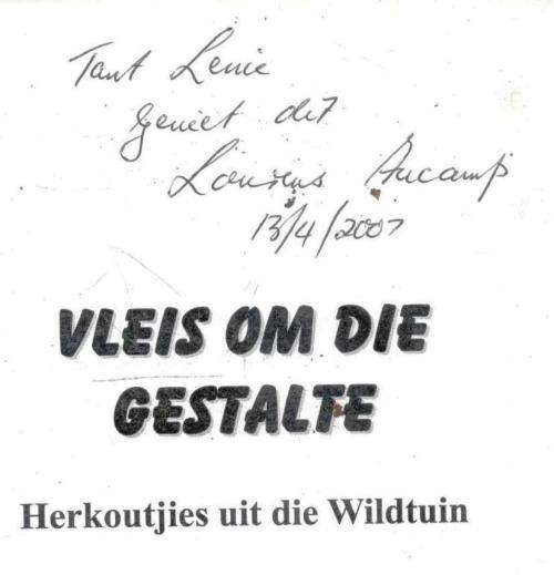 Vleis om die Gestalte  --  Lourens Aucamp   --  Geteken