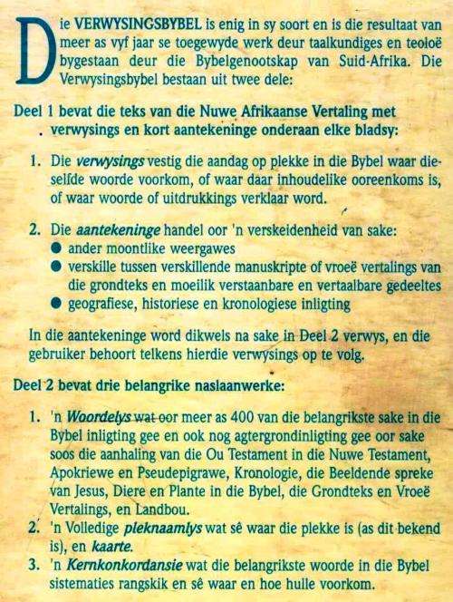 Verwysingsbybel - 1983 Vertaling