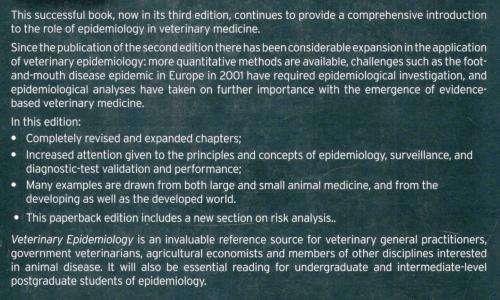 Veterinary Epidemiology   --   Michael Thrusfield