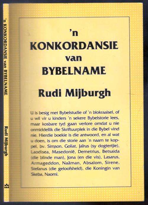Konkordansie van Bybelname  --  Rudi Mijburgh