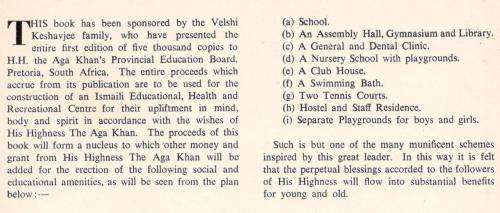 The Aga Khan and Africa  -- His Leadership and Inspiration  --  Habib V Keshavjee