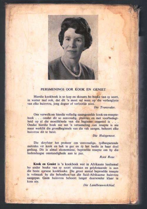 Kook en Geniet  --  S J A  de Villiers  --  1964