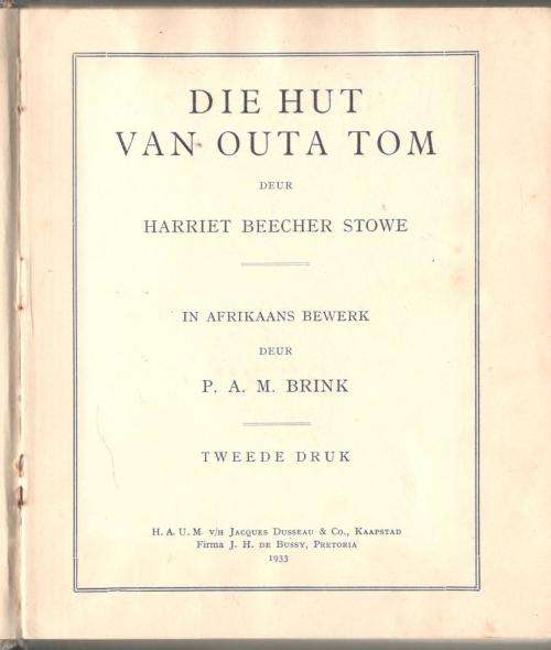 Die Hut van Outa Tom  --  1933