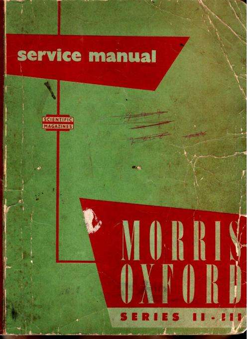 Morris Oxford  --  Service Manual  --  1954 - 1957