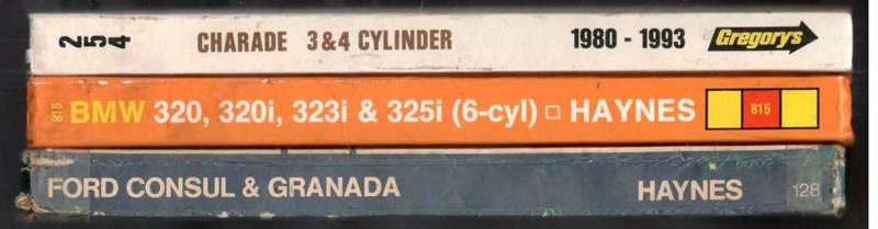 3 Car Manuals 2  - Charade - BMW - Granada