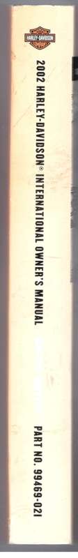 2002 Harley-Davidson International Owner`s Manual