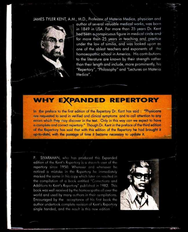 Kent`s Repertory of the Homoeopathic Materia Medica - Expanded  --  P Sivaraman