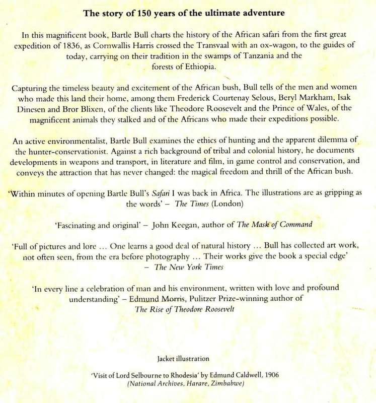 Safari  -  A Chronicle of Adventure  --  Bartle Bull