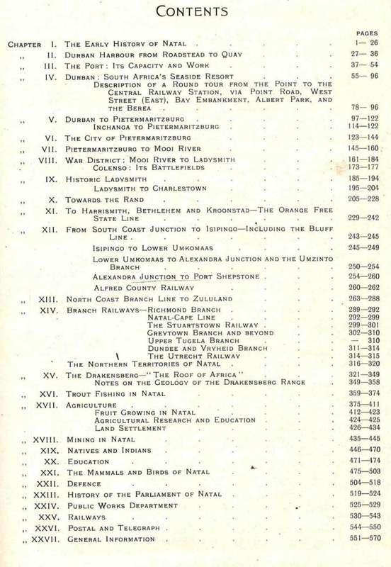 Natal Province  -- Descriptive and Official Hand-Book  --1911