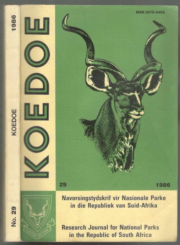 Koedoe - No 29 - 1986