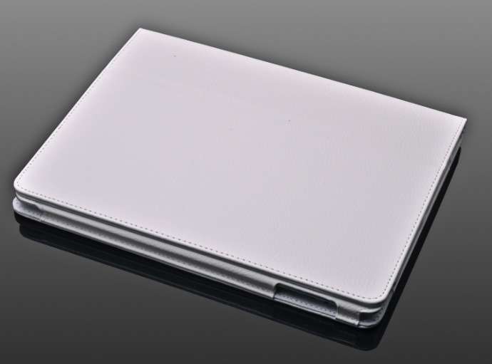 Smart white leather case for Apple iPad 1/2 and new iPad.
