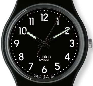 SWATCH Swiss Made Black Ladies Sports Watch